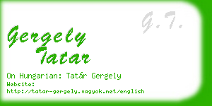 gergely tatar business card