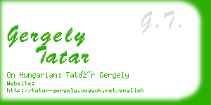 gergely tatar business card